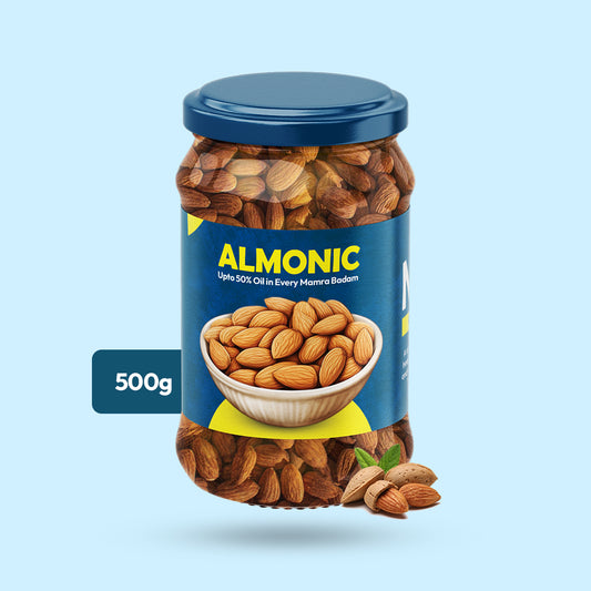 Kashmiri Mamra Almonds 500gm Best Oil Content.